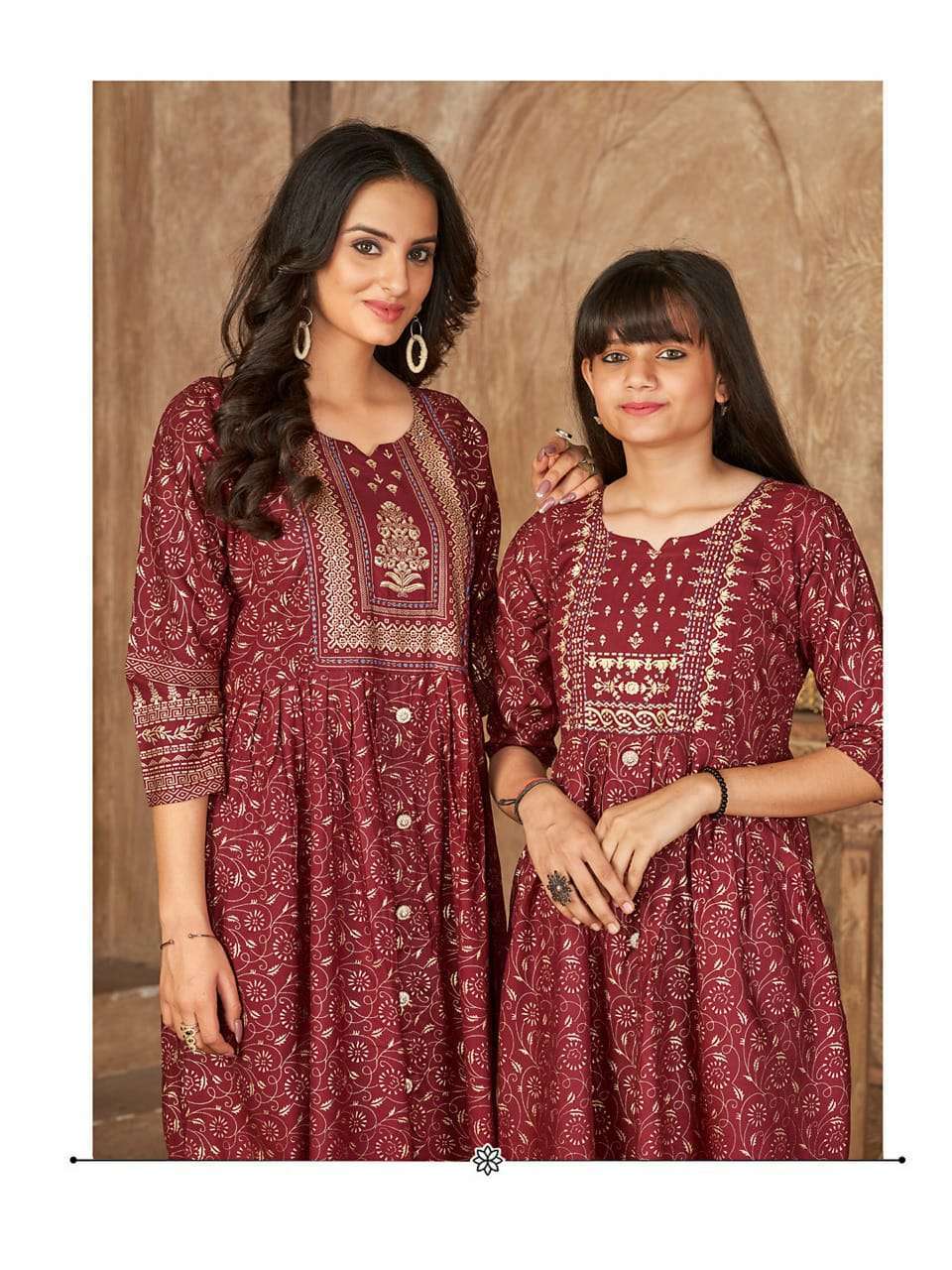 ME & MOM SERIES 1001 TO 1008 KURTI BY HIWA DESIGNER WITH PRINTED RAYON MOM AND DAUGHTER KURTI COMBO ARE AVAILABLE AT WHOLESALE PRICE